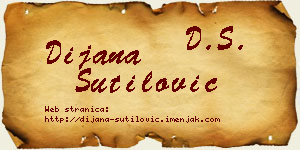 Dijana Šutilović vizit kartica